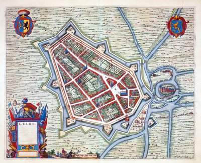 Gelre, 1649 (handkolorierter Stich) von Joan Blaeu